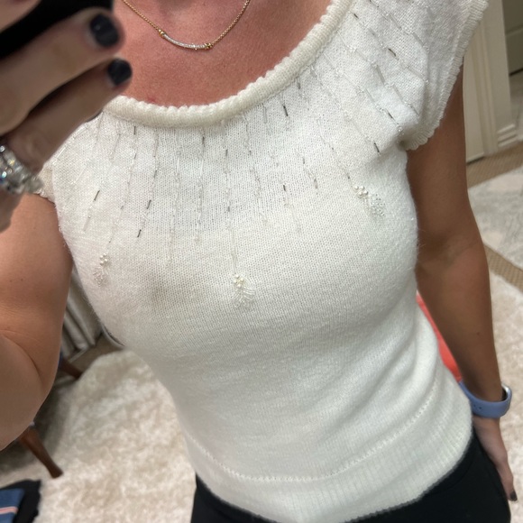 Vintage TOI sequin sweater top - Picture 2 of 3